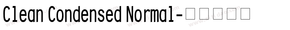 Clean Condensed Normal字体转换